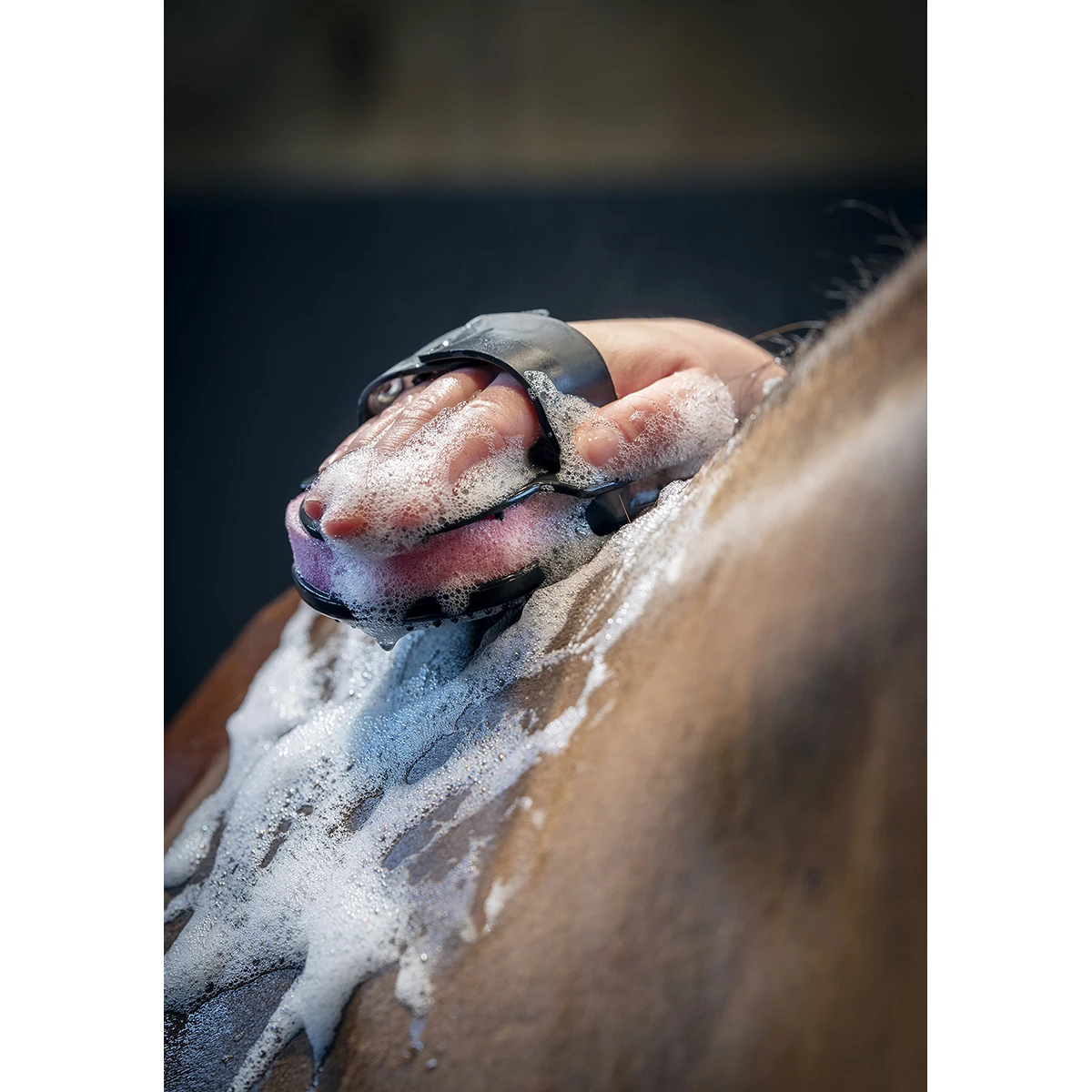 Borstel LeMieux Hippo Scrubber Zwart - Afbeelding 3