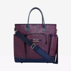 Poetstas N-Brands X Epplejeck All Over Donkerblauw-roze