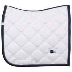Zadeldek Equestrian Stockholm White Blue Meadow Wit-blauw