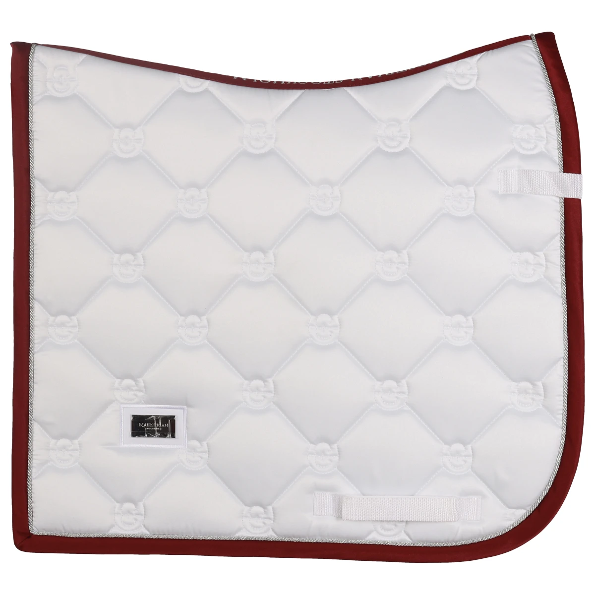 Zadeldek Equestrian Stockholm White Perfection Bordeaux Wit-rood - Afbeelding 2
