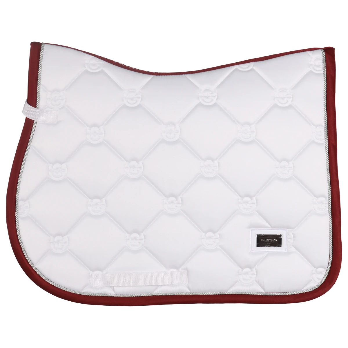 Zadeldek Equestrian Stockholm White Perfection Bordeaux Wit-rood - Afbeelding 3